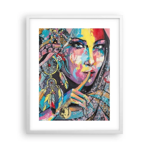 Affisch i vit ram - Var tyst tills du förstår - 40x50 cm