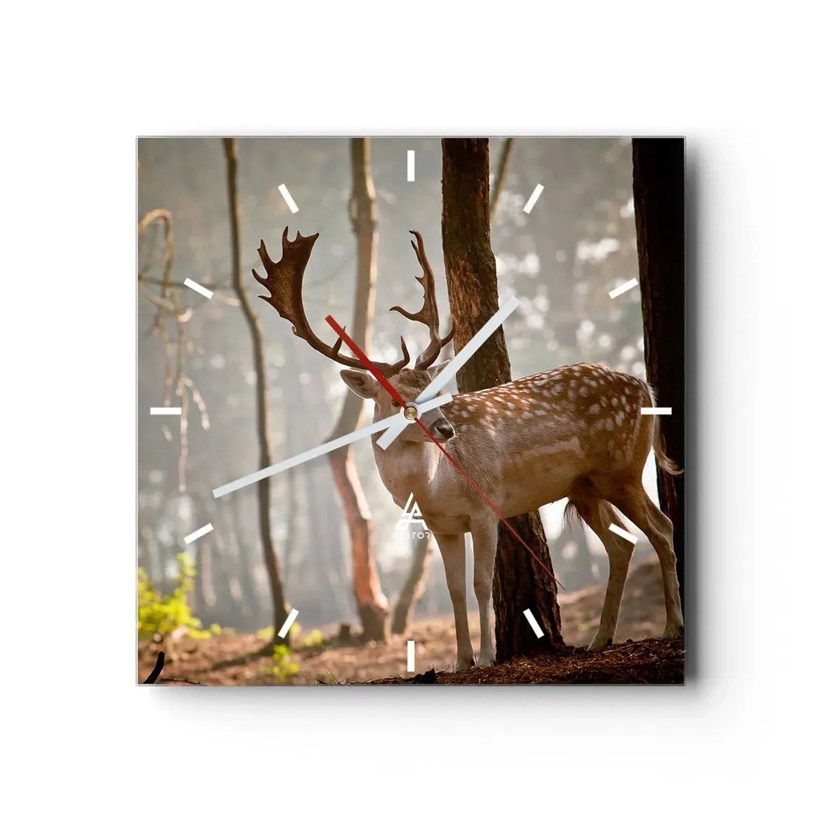 Väggklocka - Klocka på glas - Ungdomens ljus - 40x40 cm