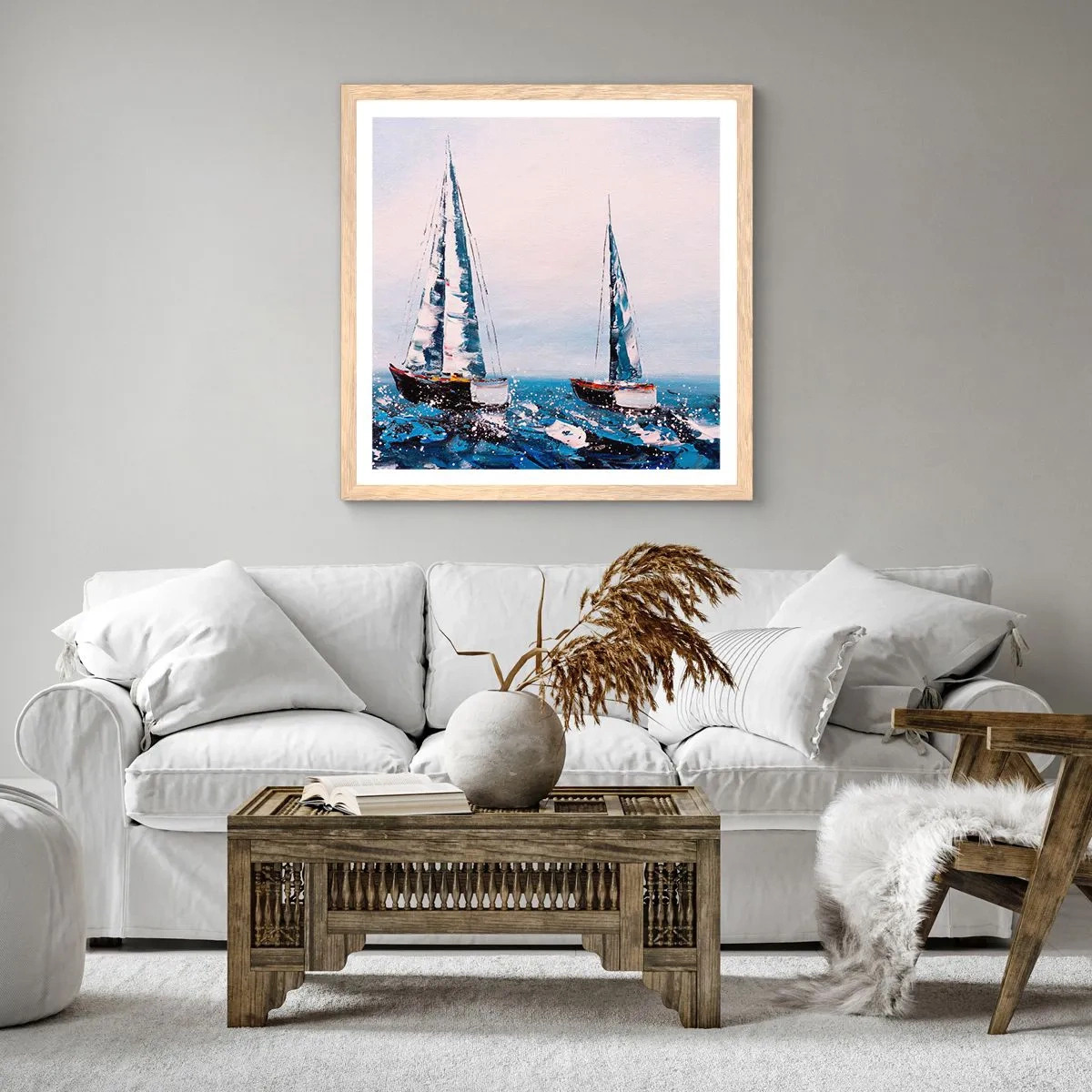 Affisch i ram av ljusek - Vindens broderskap - 50x50 cm