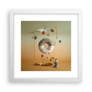 Affisch i vit ram - Vad som helst kan hända - 30x30 cm