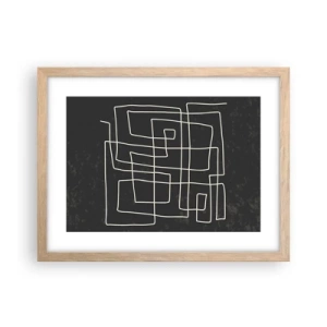 Affisch i ram av ljusek - Inte så enkelt - 40x30 cm