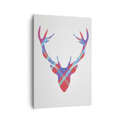 Canvastavla - Bild på duk - Skotsk hjort - 70x100 cm