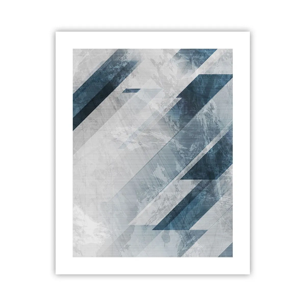 Affisch - Tredimensionell komposition – gråhetens rörelse - 40x50 cm