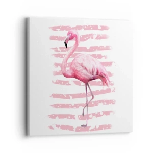 Canvastavla - Bild på duk - Med värdighet trots i rosa färg - 30x30 cm