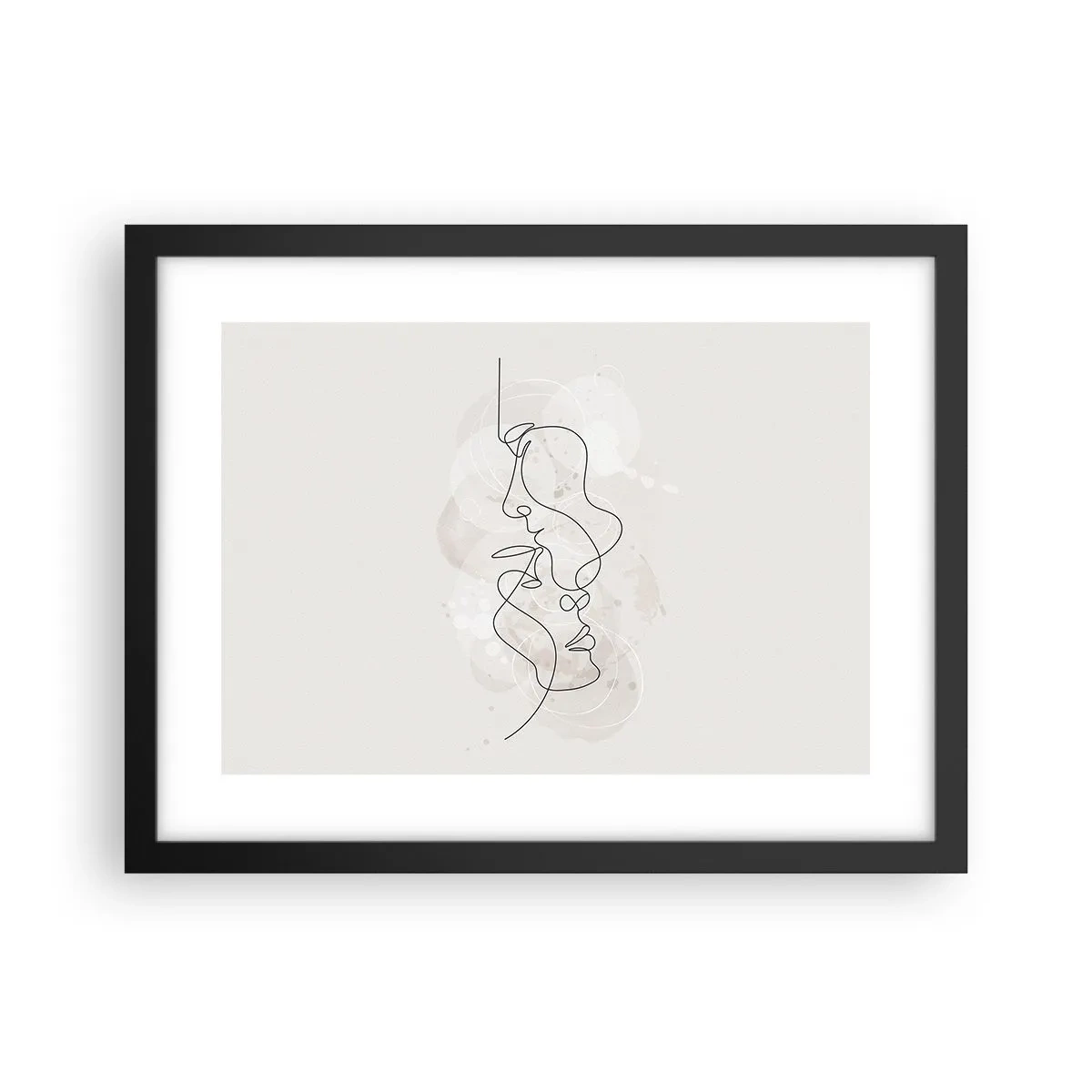 Affisch i svart ram - Tilltrasslade i famn - 40x30 cm