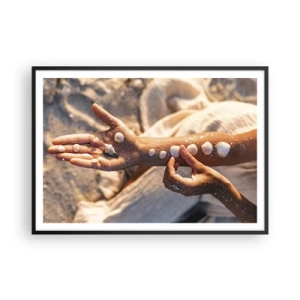 Affisch i svart ram - Skönhet inom handens räckvidd - 100x70 cm
