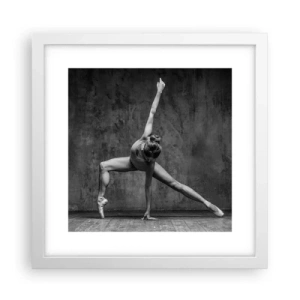 Affisch i vit ram - Balansens ideal - 30x30 cm