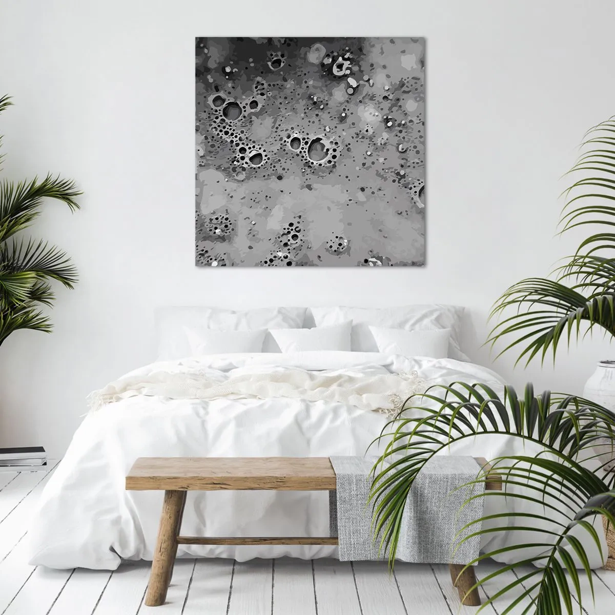 Canvastavla - Bild på duk - Som månlandskap - 40x40 cm