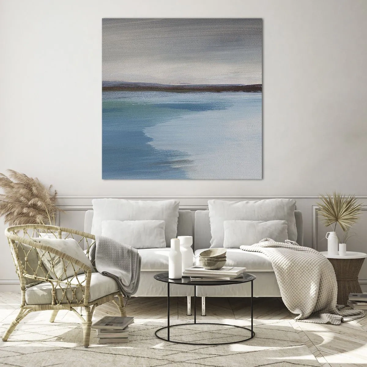 Glastavla - Bild på glas - Horisontellt landskap - 40x40 cm