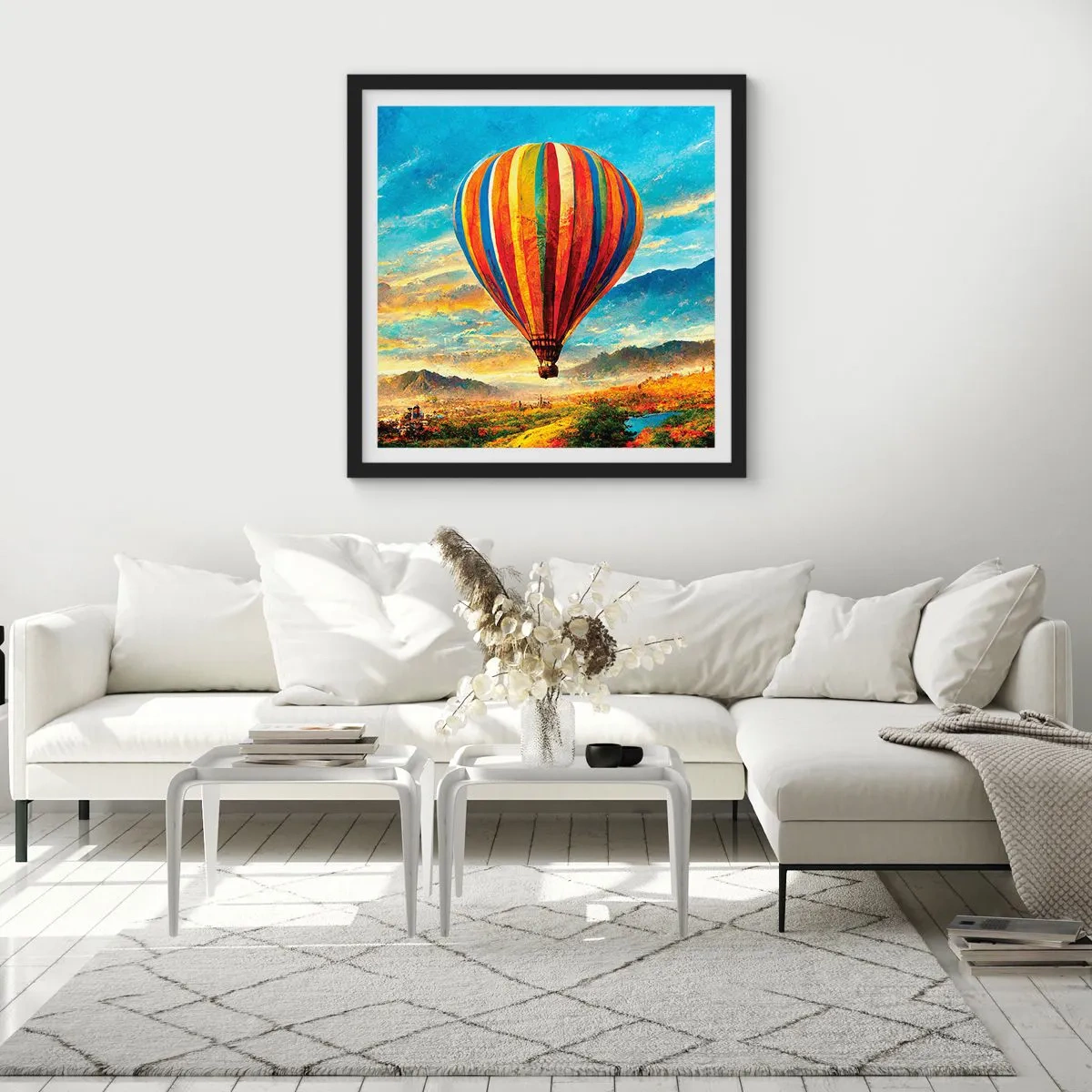 Affisch i svart ram - I tystnad ser man mer - 60x60 cm