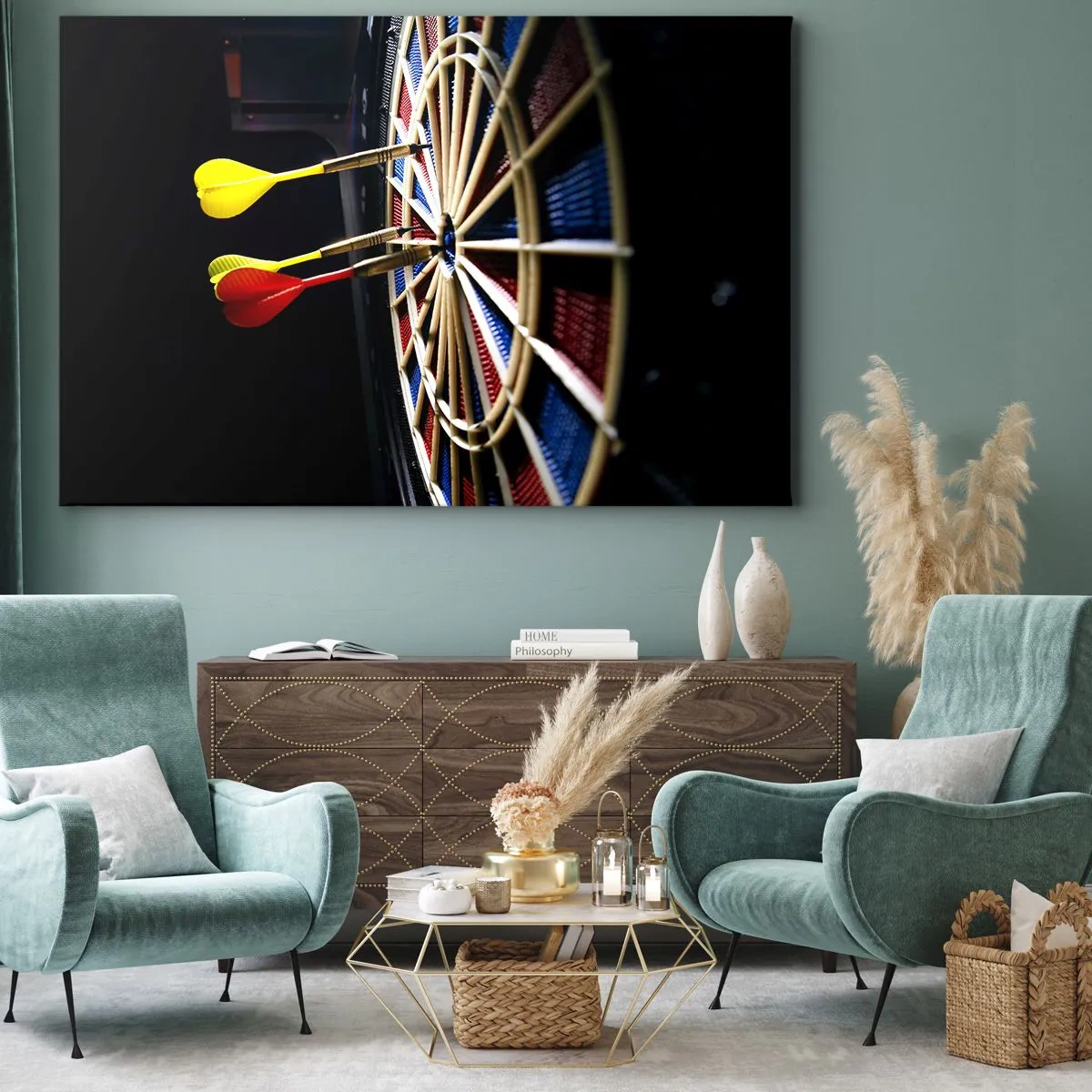 Canvastavla - Bild på duk - Mitt i prick - 120x80 cm
