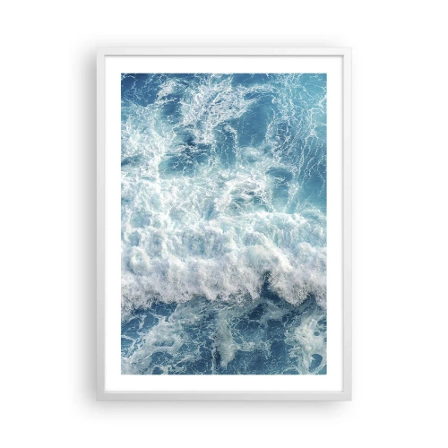 Affisch i vit ram - Glatt och hoppande - 50x70 cm