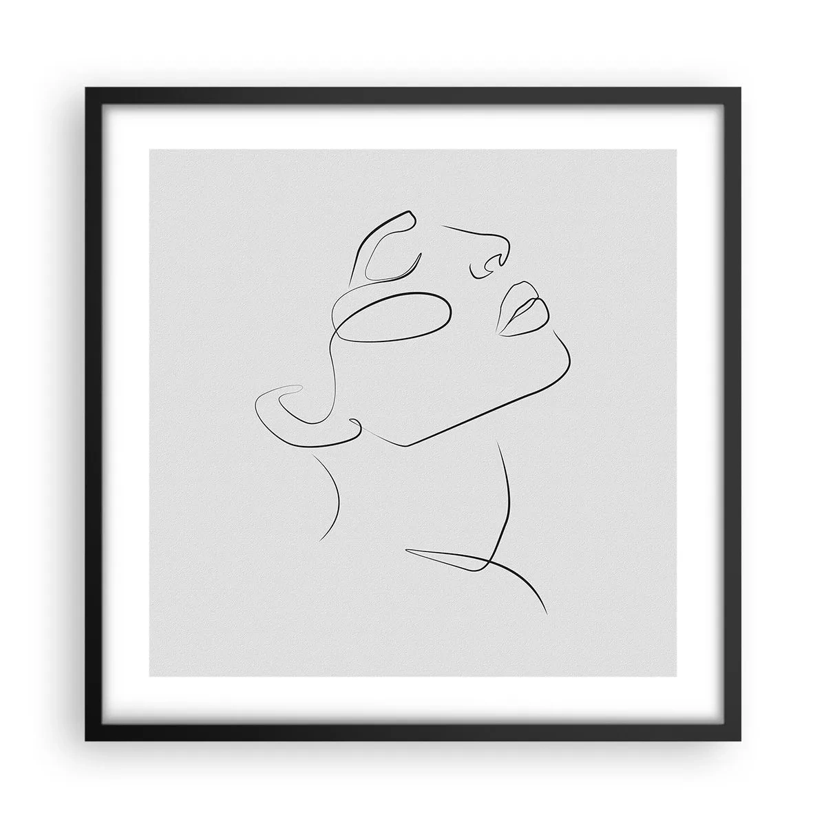 Affisch i svart ram - Drömmens meander - 50x50 cm
