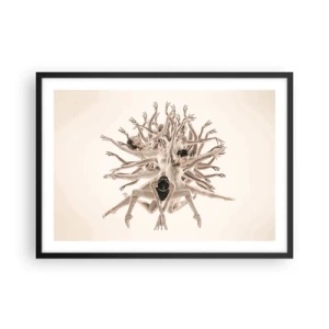 Affisch i svart ram - Blommar i dansen - 70x50 cm