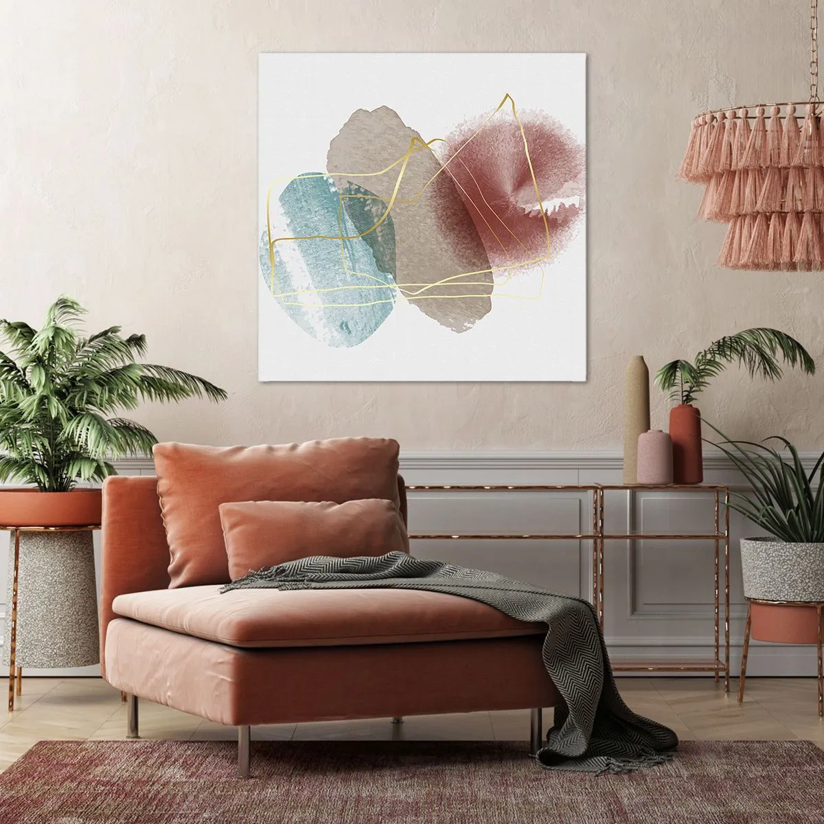 Canvastavla - Bild på duk - Rummets pärlor - 40x40 cm