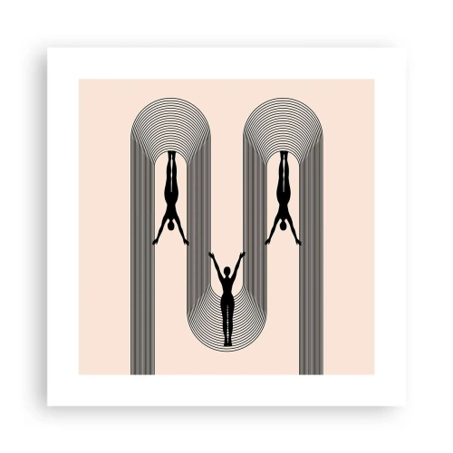 Affisch - Upp och ner - 40x40 cm