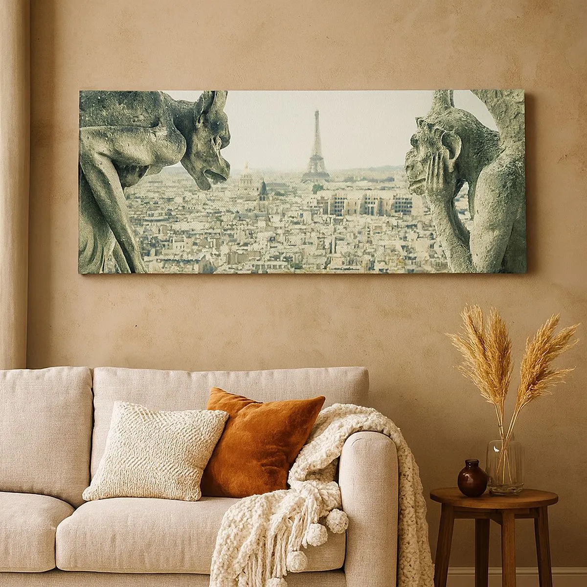 Canvastavla - Bild på duk - Ett samtal i Paris - 100x40 cm