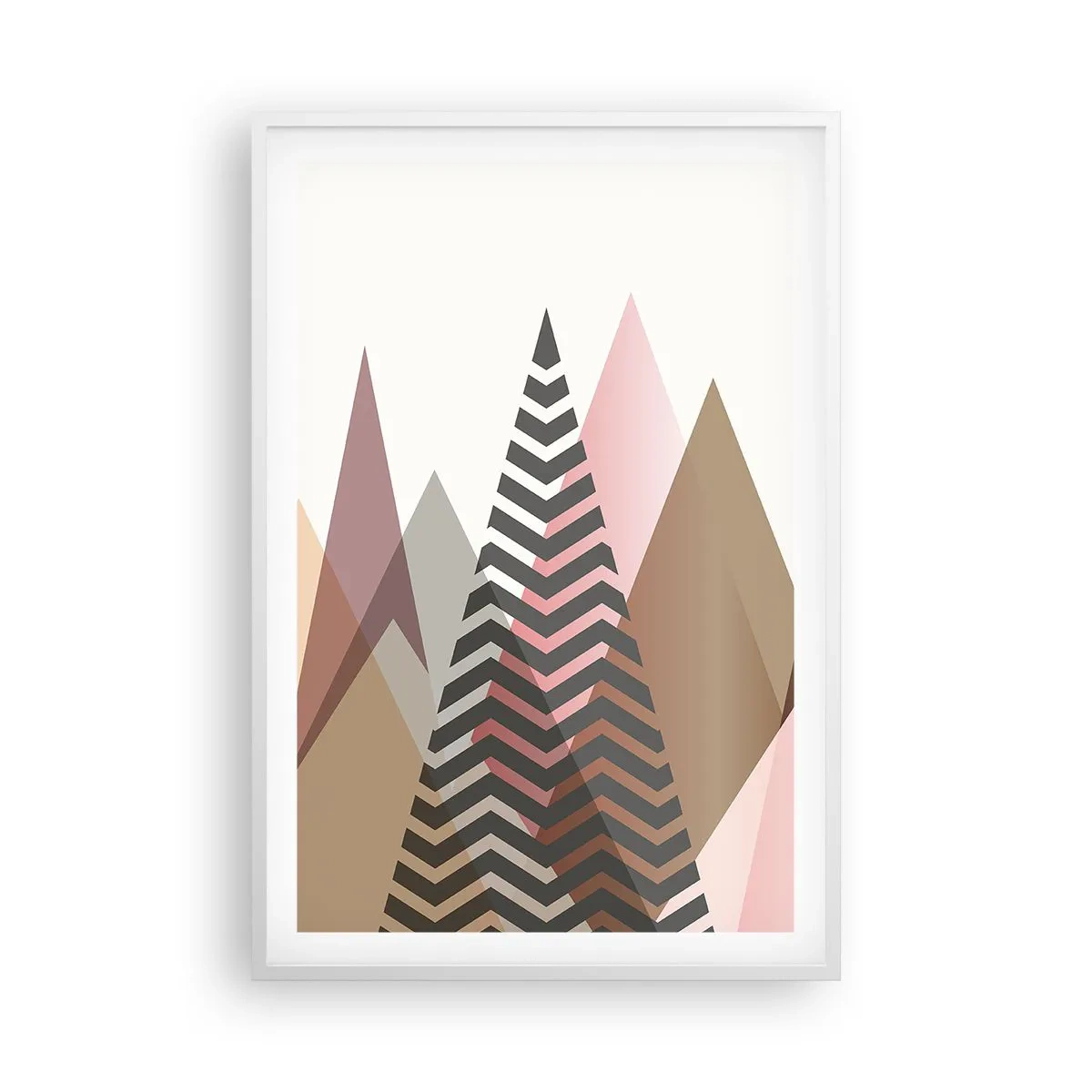 Affisch i vit ram - Utsikt över pyramider - 61x91 cm