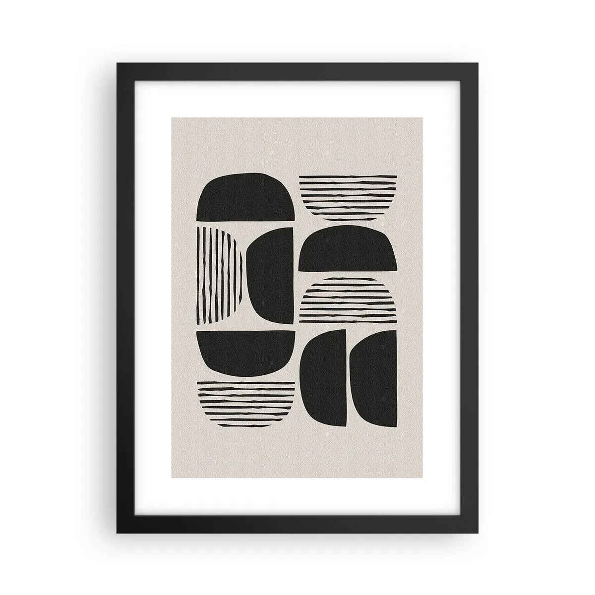 Affisch i svart ram - Arrangemang med halvor - 30x40 cm