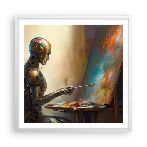 Affisch i vit ram - Framtidens konst - 60x60 cm