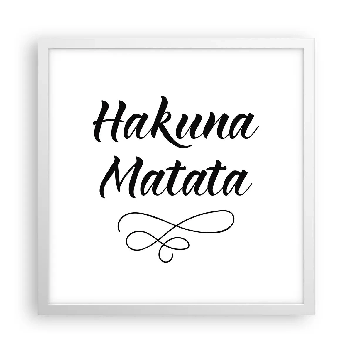 Affisch i vit ram - Bästa rådet - 40x40 cm