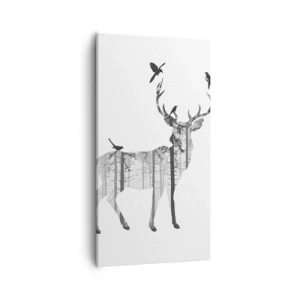 Canvastavla - Bild på duk - Skogens goda ande - 55x100 cm