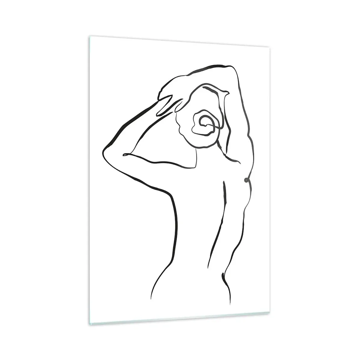 Glastavla - Bild på glas - Akten på morgonen - 50x70 cm