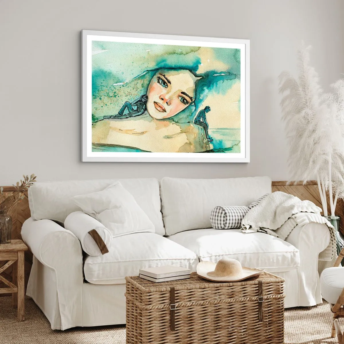 Affisch i vit ram - Am I blue? - 50x40 cm