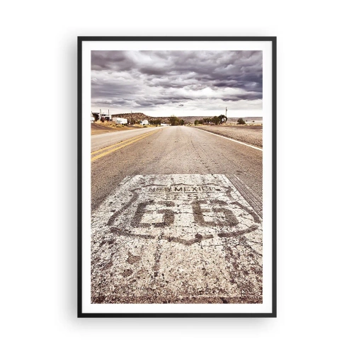 Affisch i svart ram - Mother Road - amerikanska legenden - 70x100 cm