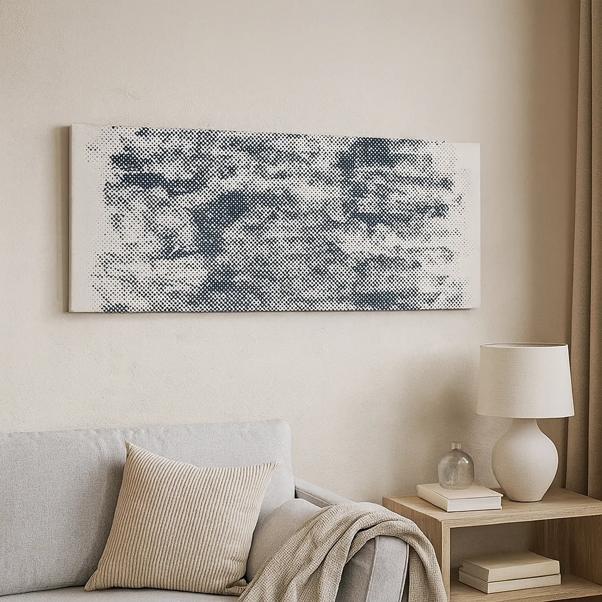 Canvastavla - Bild på duk - Dimmig komposition - 30x30 cm