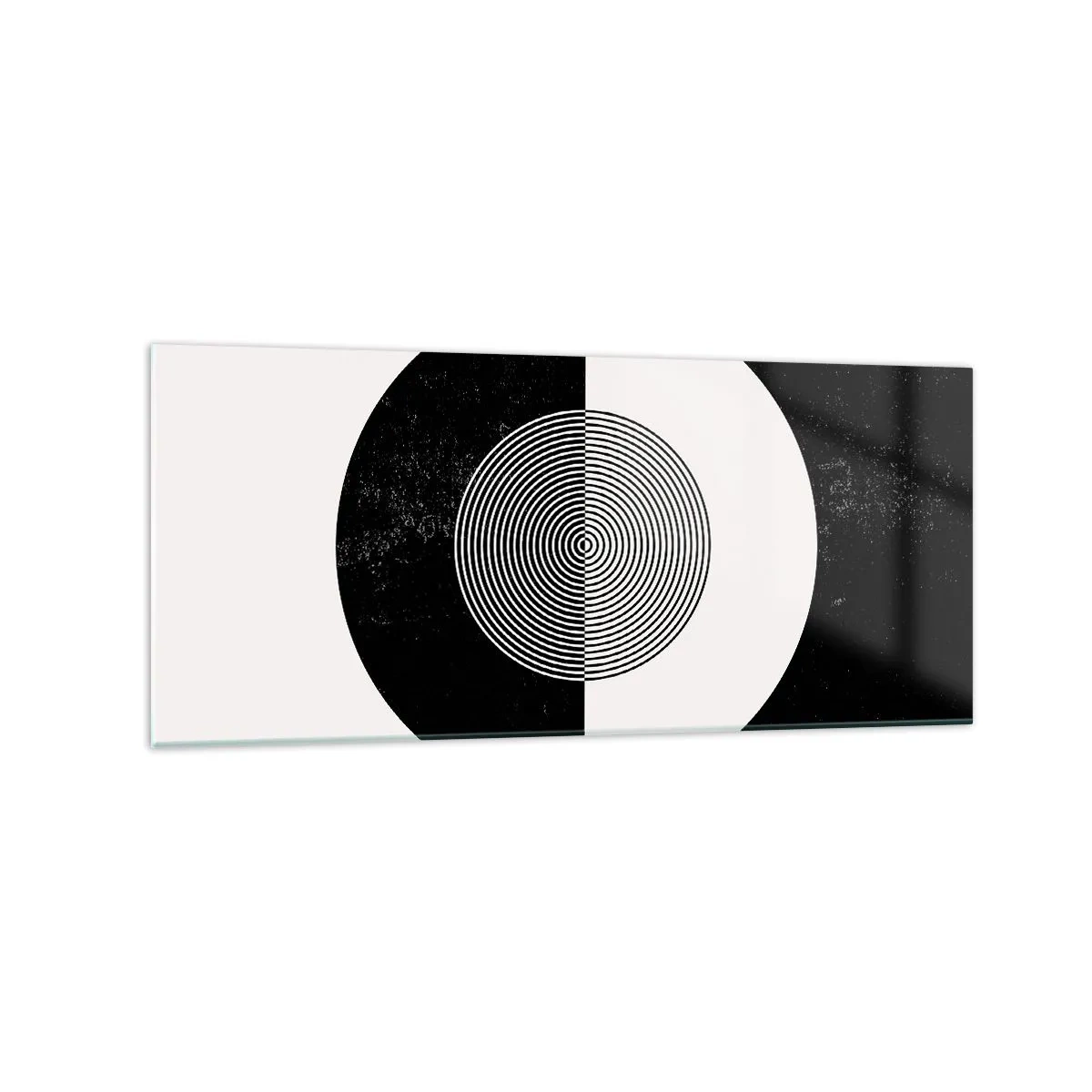 Glastavla - Bild på glas - Harmoni i svart och vitt - 120x50 cm