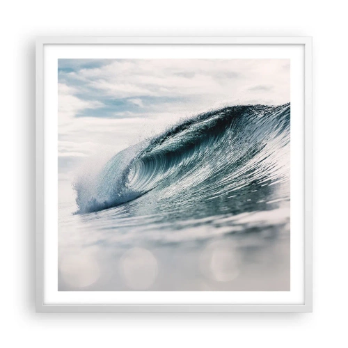 Affisch i vit ram - Vattentopp - 60x60 cm