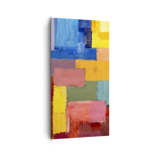 Canvastavla - Bild på duk - Alla olika, alla färgglada - 65x120 cm