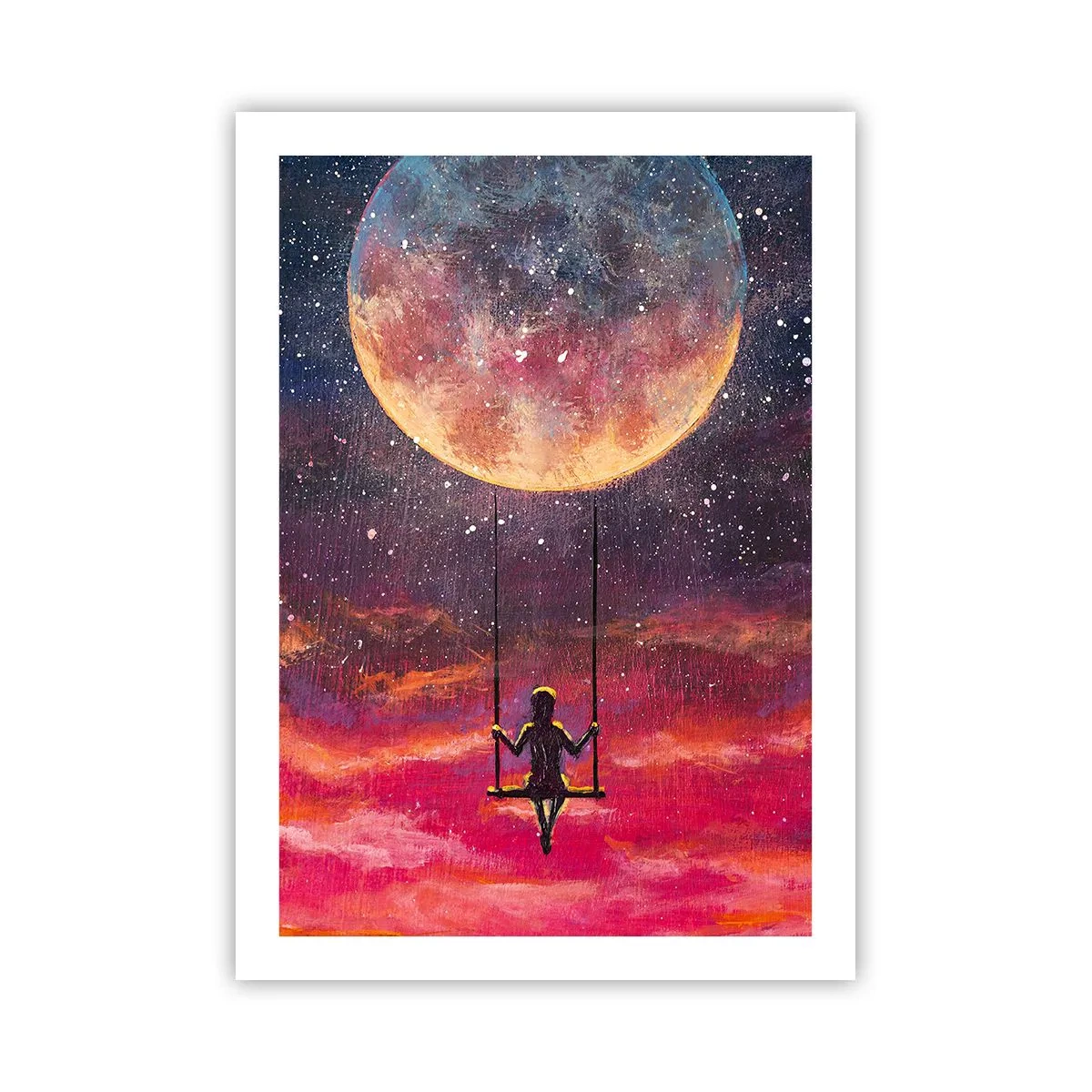 Affisch - Sväva i molnen - 50x70 cm