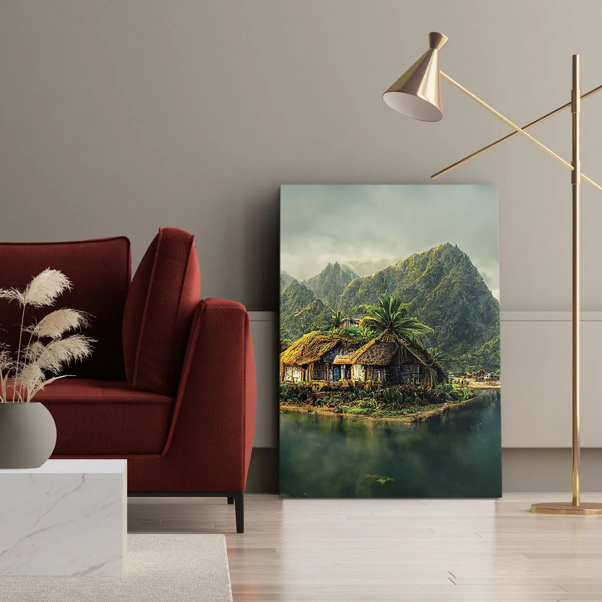 Canvastavla - Bild på duk - Tropiskt paradis - 50x70 cm