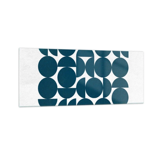 Glastavla - Bild på glas - Cirklar och halvcirklar - 100x40 cm