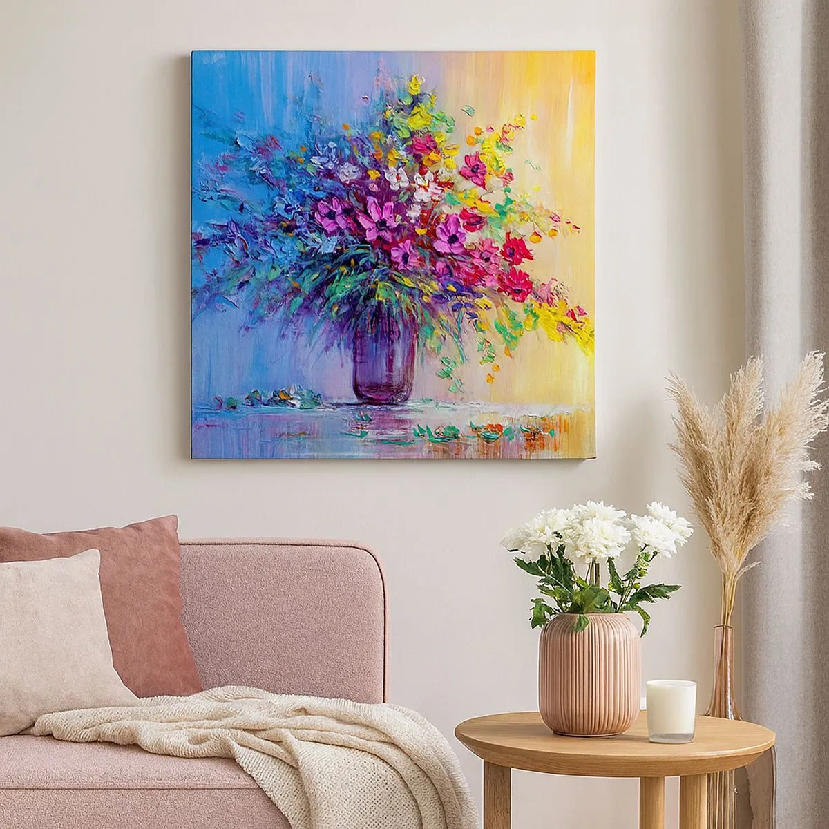 Canvastavla - Bild på duk - Sommarängens gåva - 30x30 cm