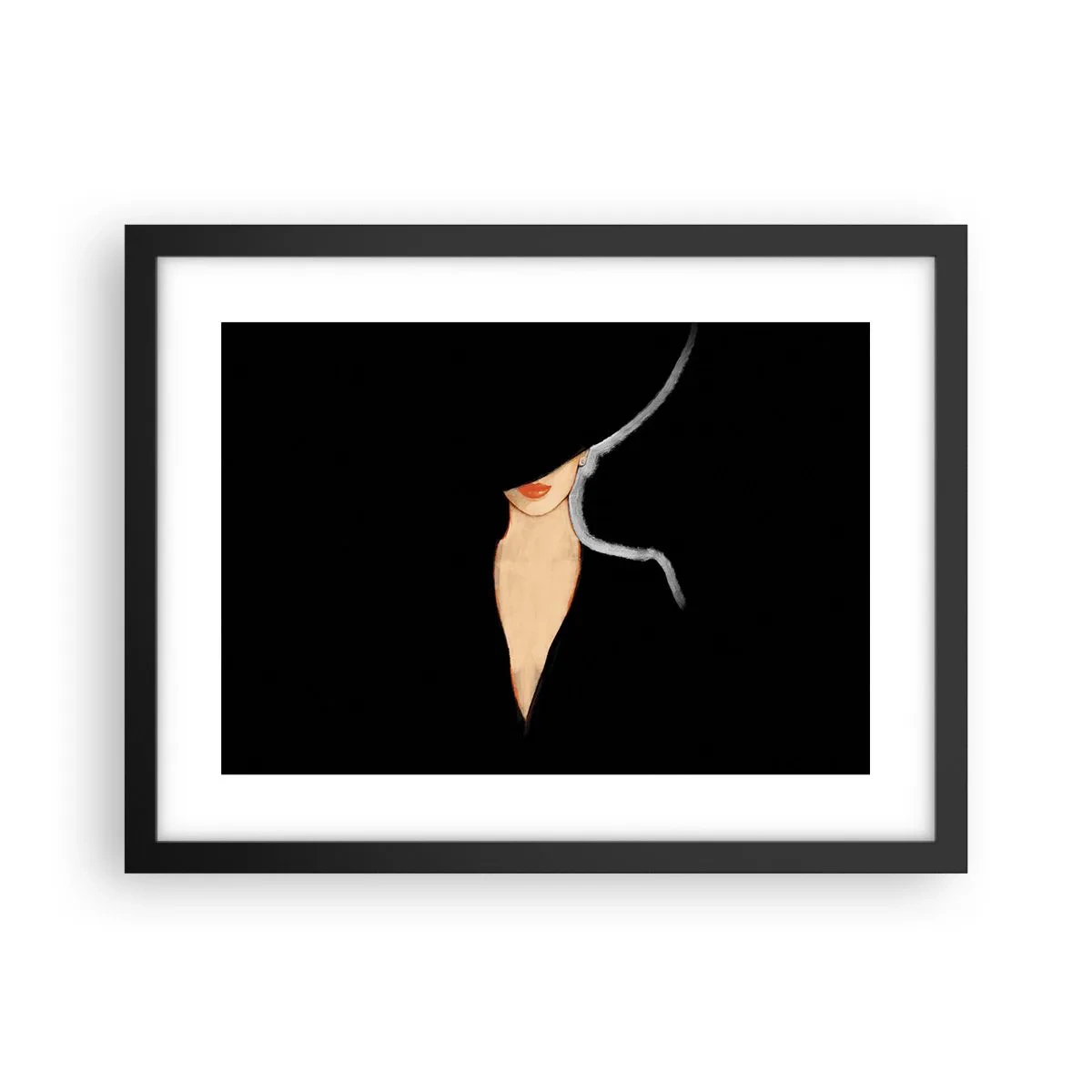 Affisch i svart ram - Elegans och stil - 40x30 cm
