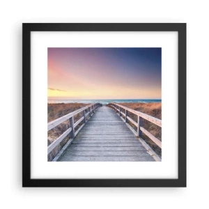 Affisch i svart ram - Kvällssken i Östersjön - 30x30 cm