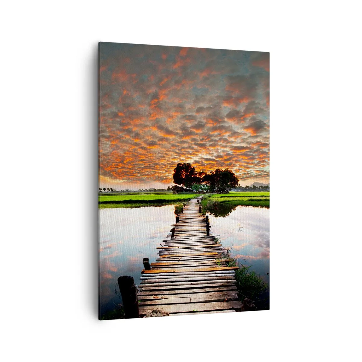 Canvastavla - Bild på duk - Fäll ut armarna - andas  - 70x100 cm