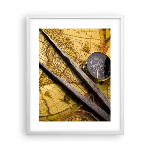 Affisch i vit ram - Var är skatterna? - 40x50 cm