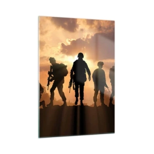Glastavla - Bild på glas - Brothers in arms - 50x70 cm