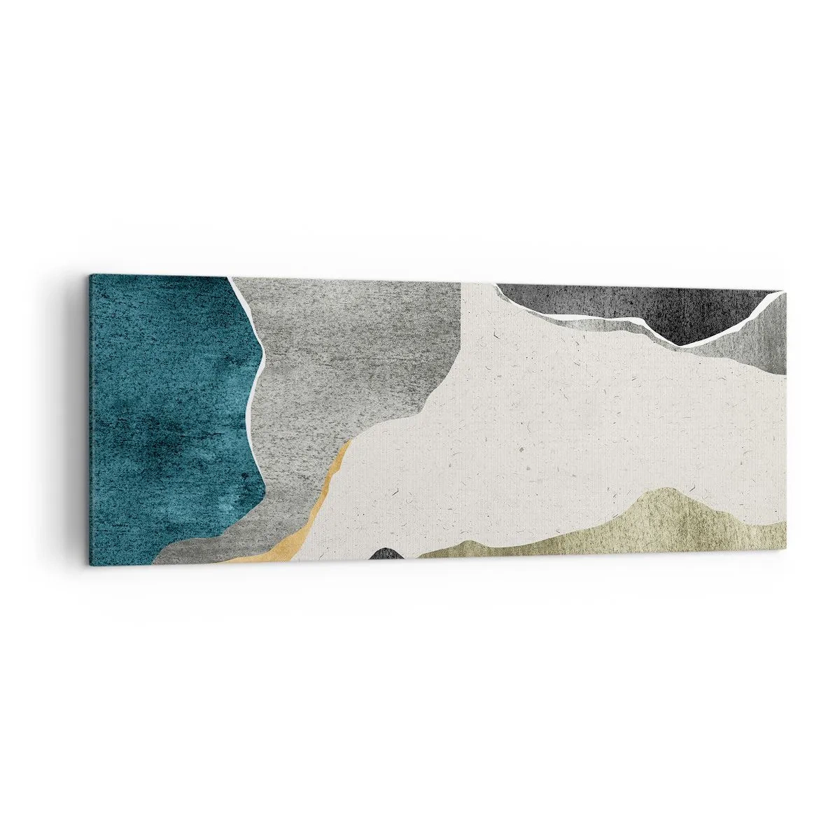 Canvastavla - Bild på duk - Mosaikkomposition med en guldtråd - 140x50 cm