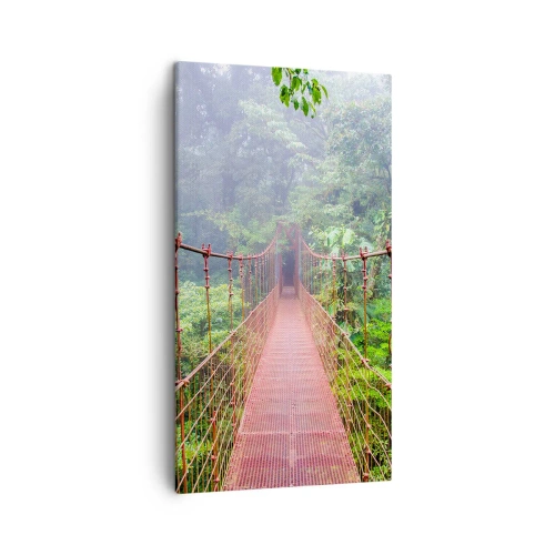 Canvastavla - Bild på duk - Upphängd i trädkronorna - 45x80 cm