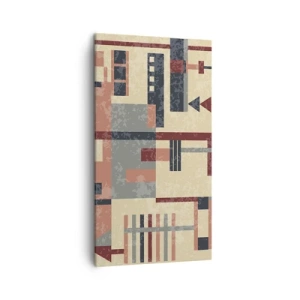 Canvastavla - Bild på duk - Kombination av vertikala och horisontella element - 45x80 cm