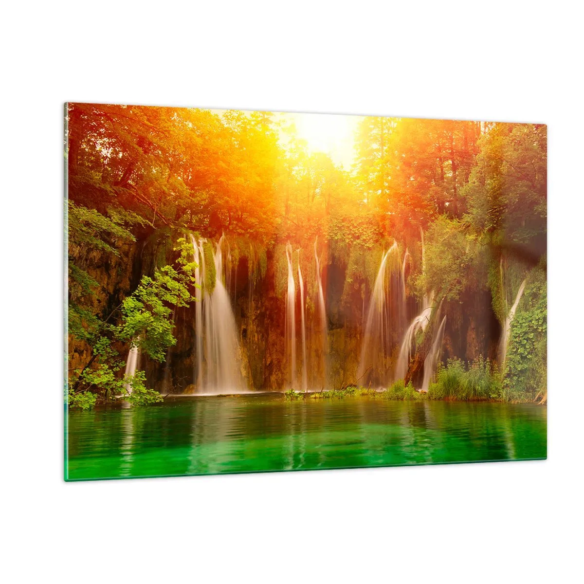Glastavla - Bild på glas - I solen och skuggan - 120x80 cm