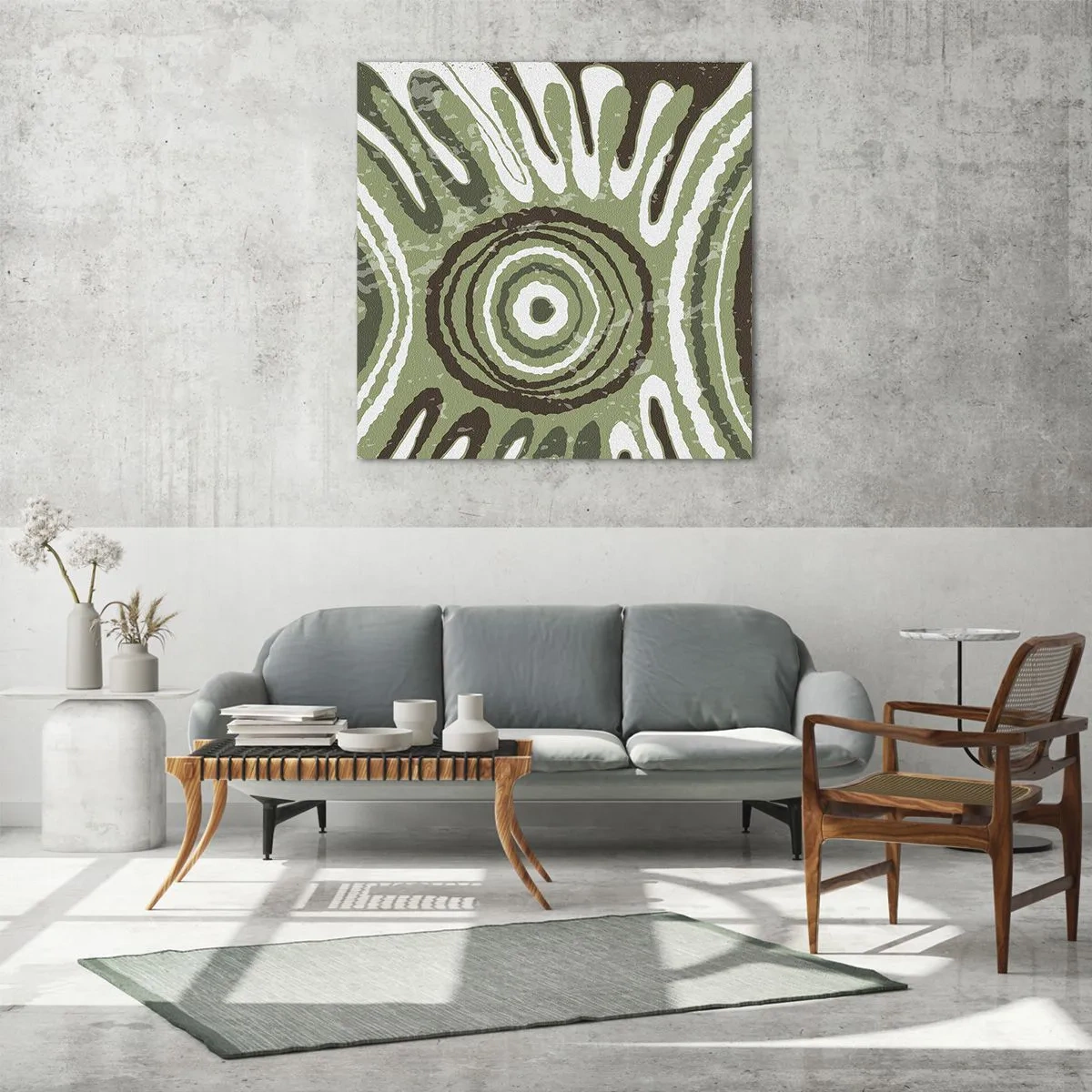 Glastavla - Bild på glas - Explosion av känslor - 40x40 cm