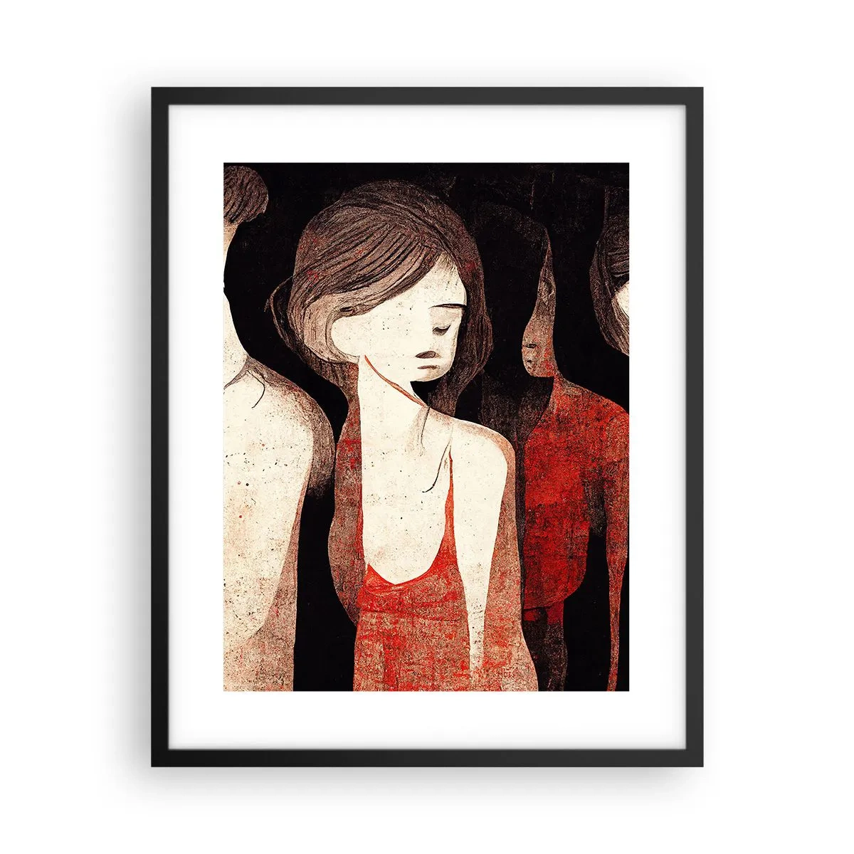 Affisch i svart ram - Madonnor av mörker - 40x50 cm