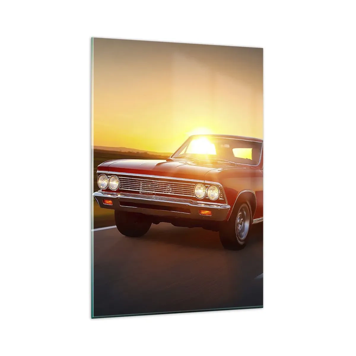 Glastavla - Bild på glas - Lusten är rödfärgad - 80x120 cm