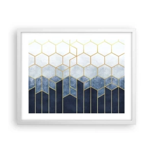 Affisch i vit ram - Komposition i synkoprytm - 50x40 cm